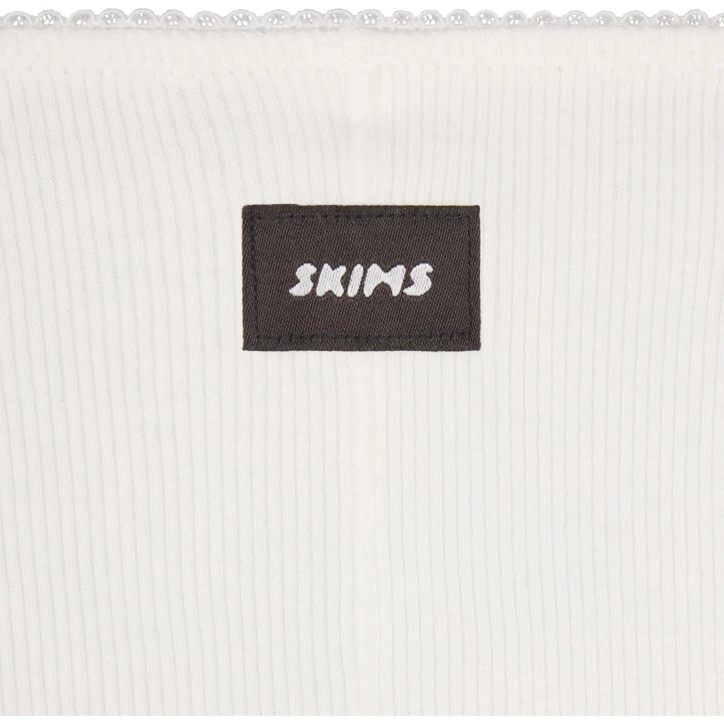 SKIMS COTTON RIB PICOT CAMI MINI DRESS MARBLE