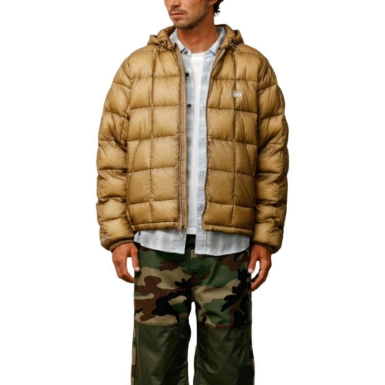 Stussy FW25 FW25 MIDWEIGHT HOODED PUFFER logo