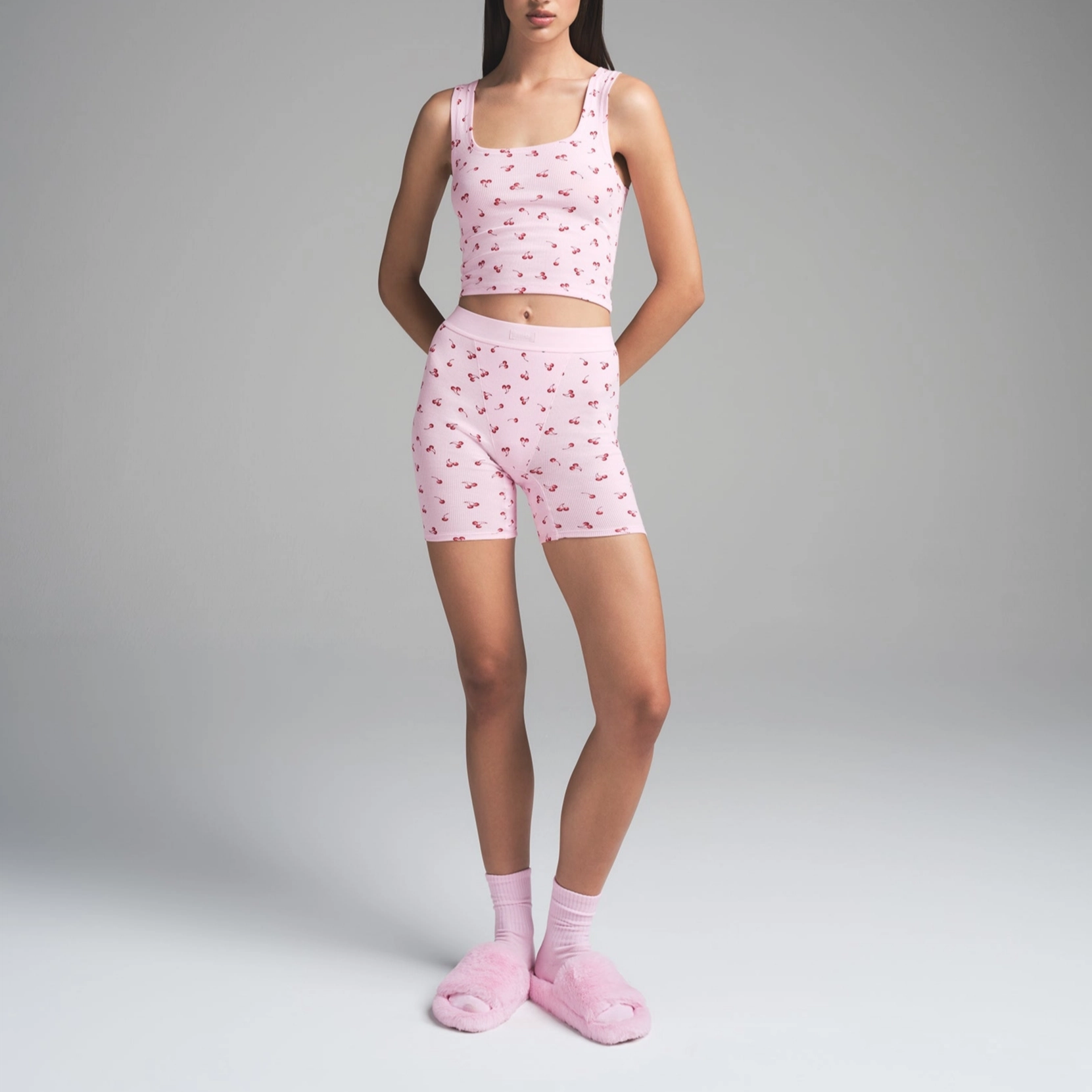 SKIMS COTTON RIB TANK 3-PACK PETAL MULTI