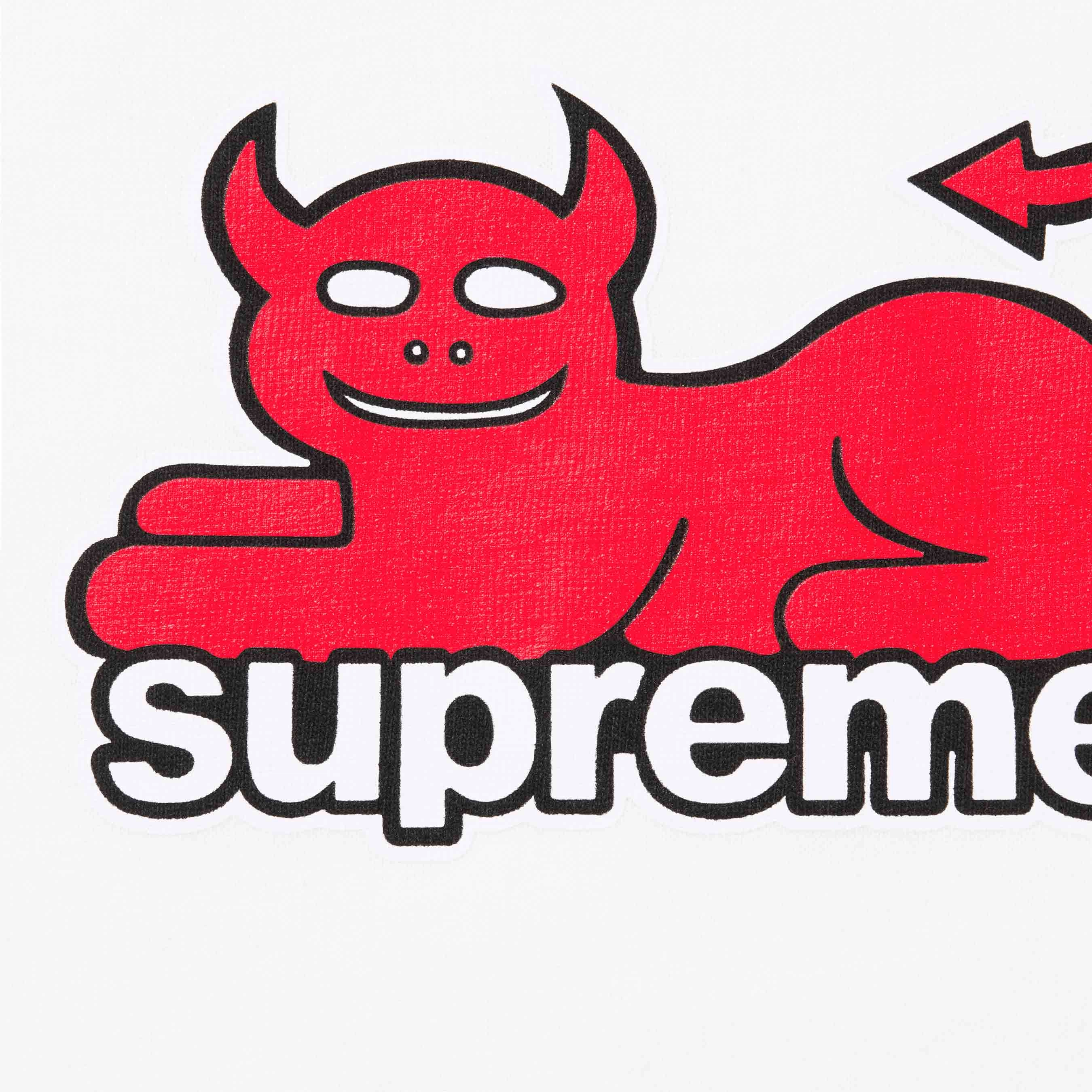 Supreme x toy machine SS24 Week4 DEVIL CAT TEE logoT