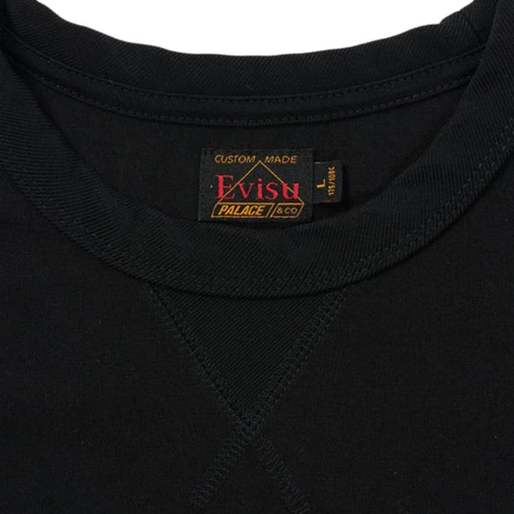 PALACE x EVISU Multi Pocket T-Shirt Black LogoT