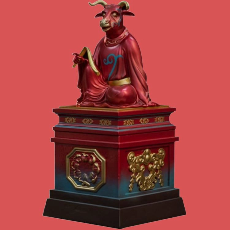 开天工作室 十二生肖 兽首全身像 新春泰坦牛 比例手办 雕像