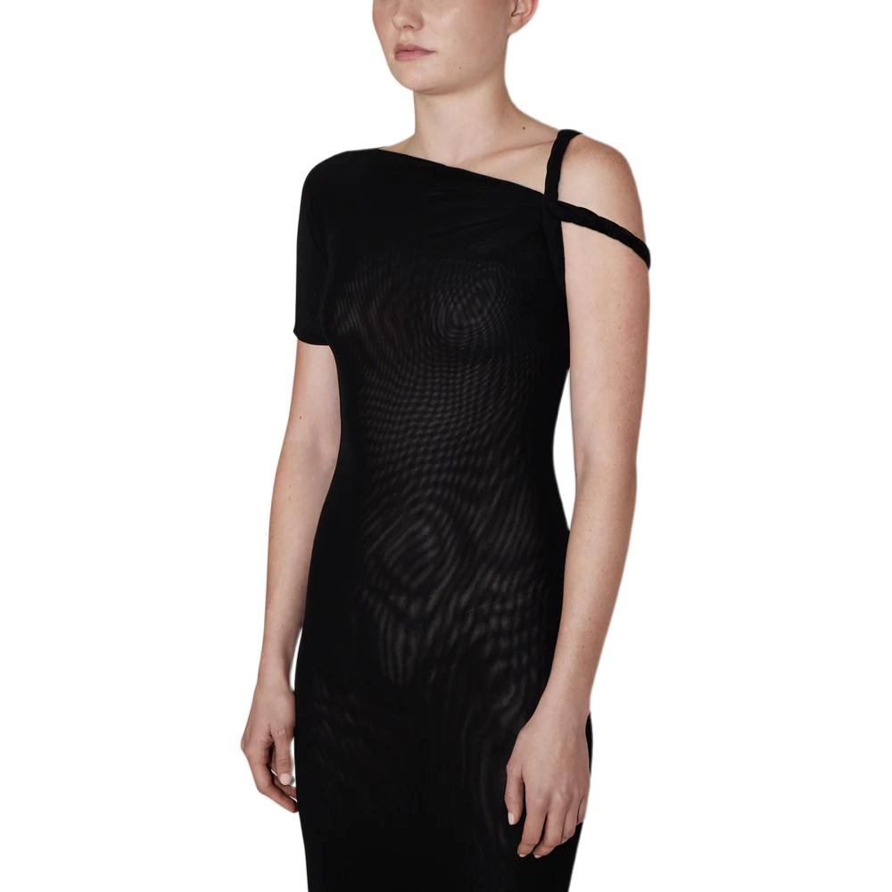 Khy DROP 004 Mesh Stretch Twist Maxi Dress Black