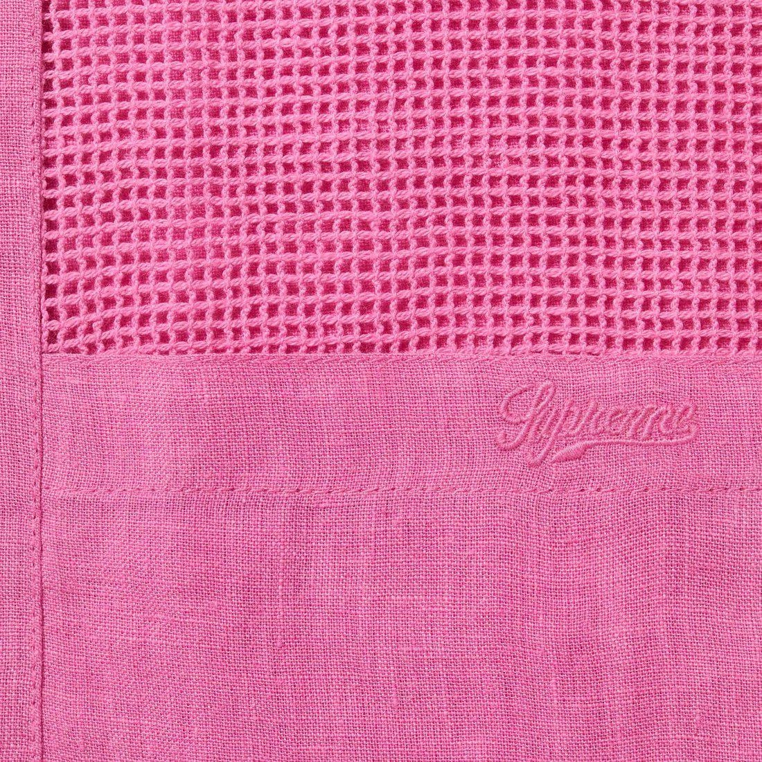 Supreme SS24 WEEK18 MESH PANEL LINEN SS SHIRT