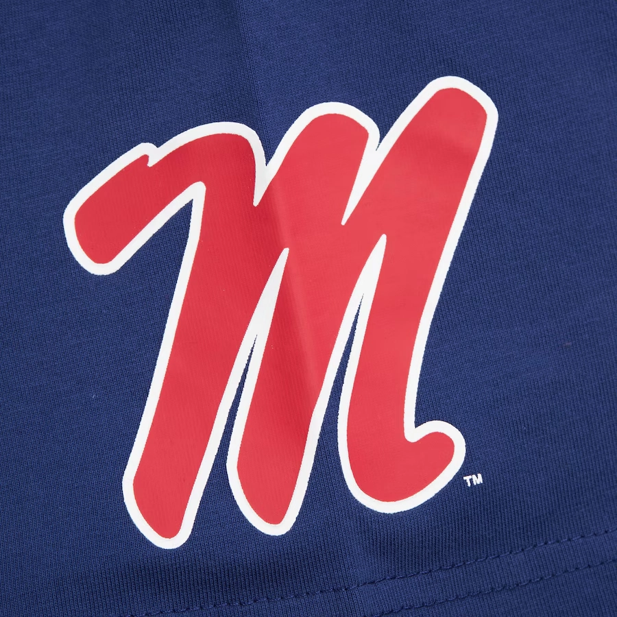 Mitchell Ness x NCAA Ole Miss Rebels Jacquard Ringer T
