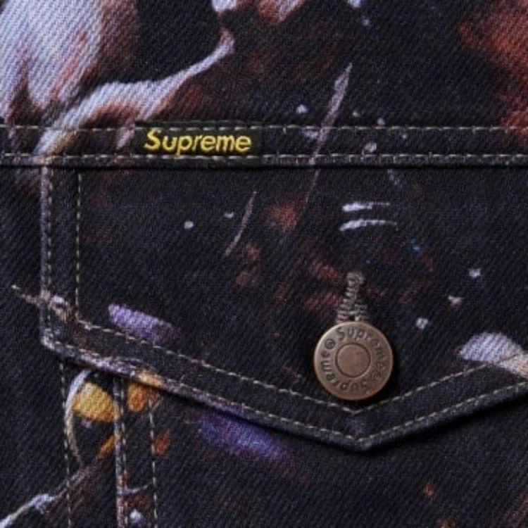 Supreme x Frank Frazetta FW24 WEEK15 Faux Shearling Lined Trucker Jacket
