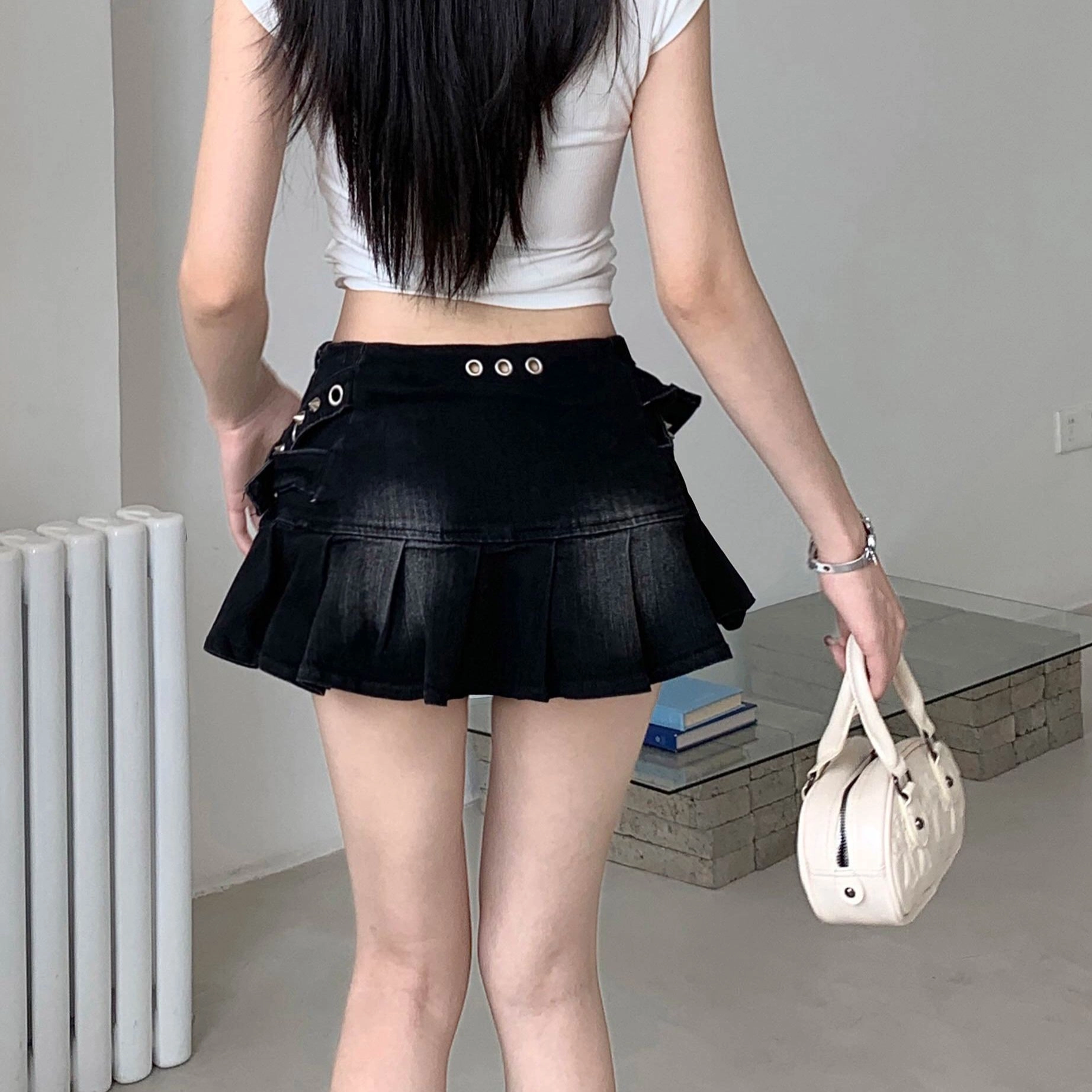 珠蒂美 通勤百搭休闲舒适牛仔短裙 女款