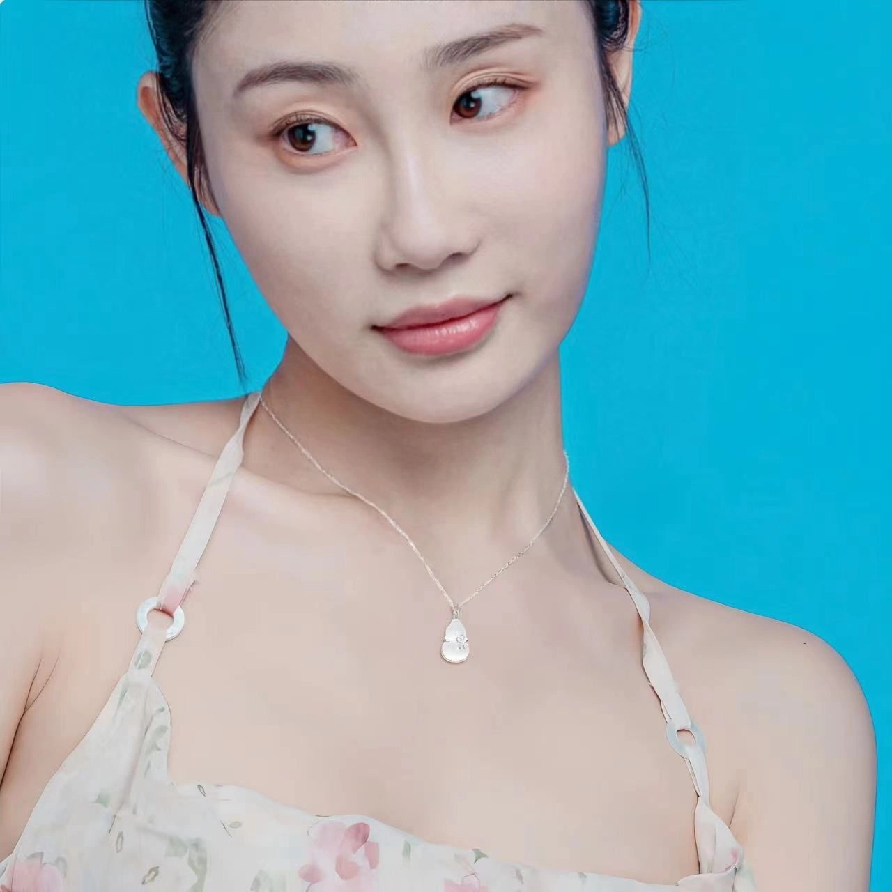 百慕眸 新中式高级小众设计复古 如意福禄 猫眼石 玉石项链 女款