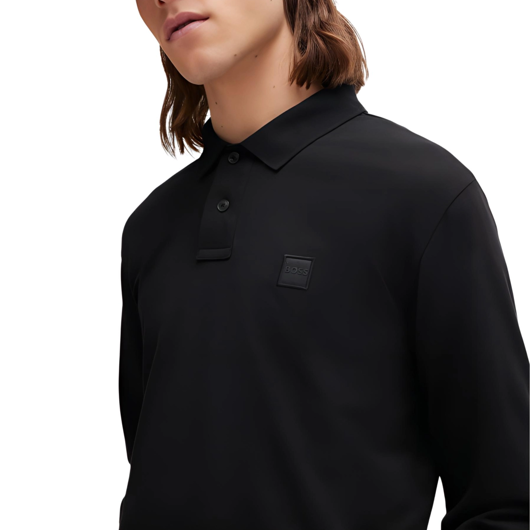 HUGO BOSS Stretch-Cotton Polo Shirt With Logo Psstch Polo