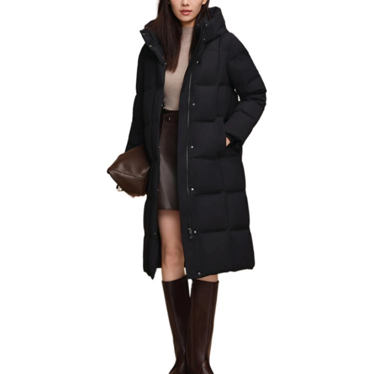 波司登 商务过膝长款加厚保暖连帽时尚羽绒服 女款