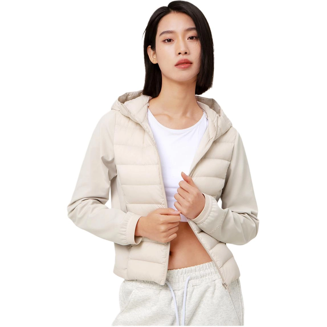 美力城 轻薄系列 保暖透气三防科技百搭修身羽绒服 女款
