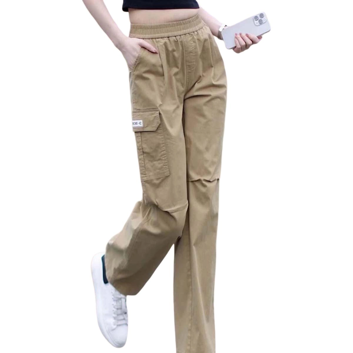 恒源祥 时尚运动休闲显瘦直筒宽松工装裤 女款