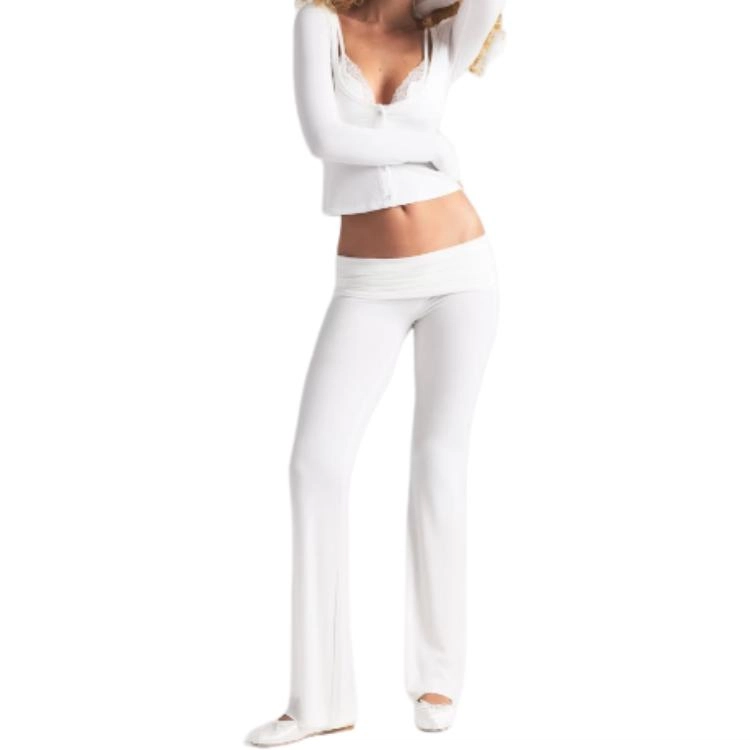 SKIMS SS25 SOFT LOUNGE LACE LONG SLEEVE TOP WITH BRALETTE T MARBLE