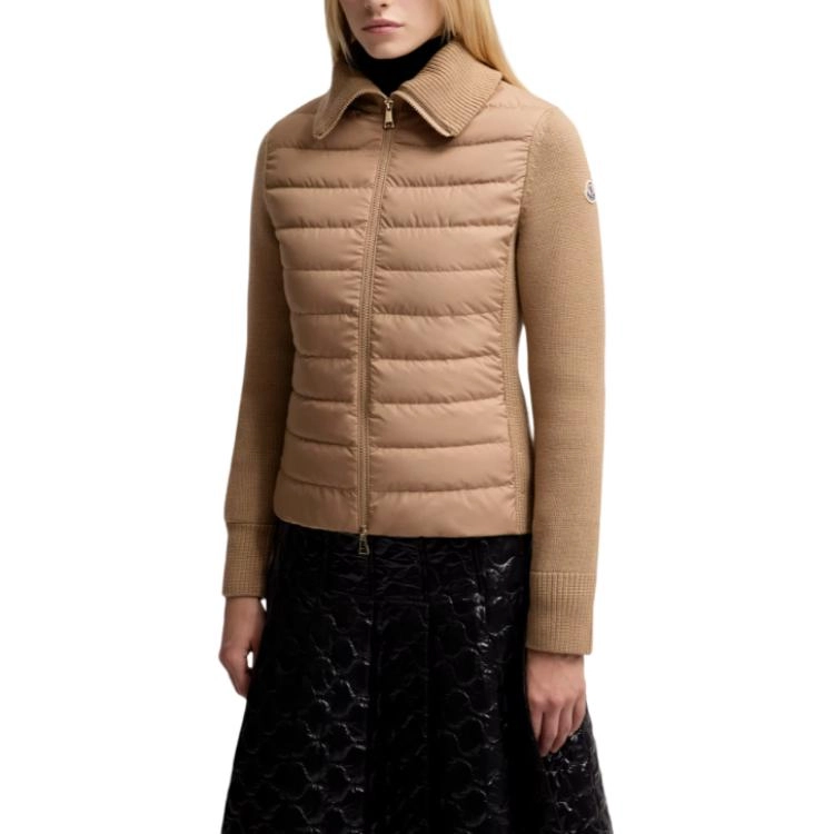 Moncler Padded Corduroy Padded Wool Zip-Up Cardigan