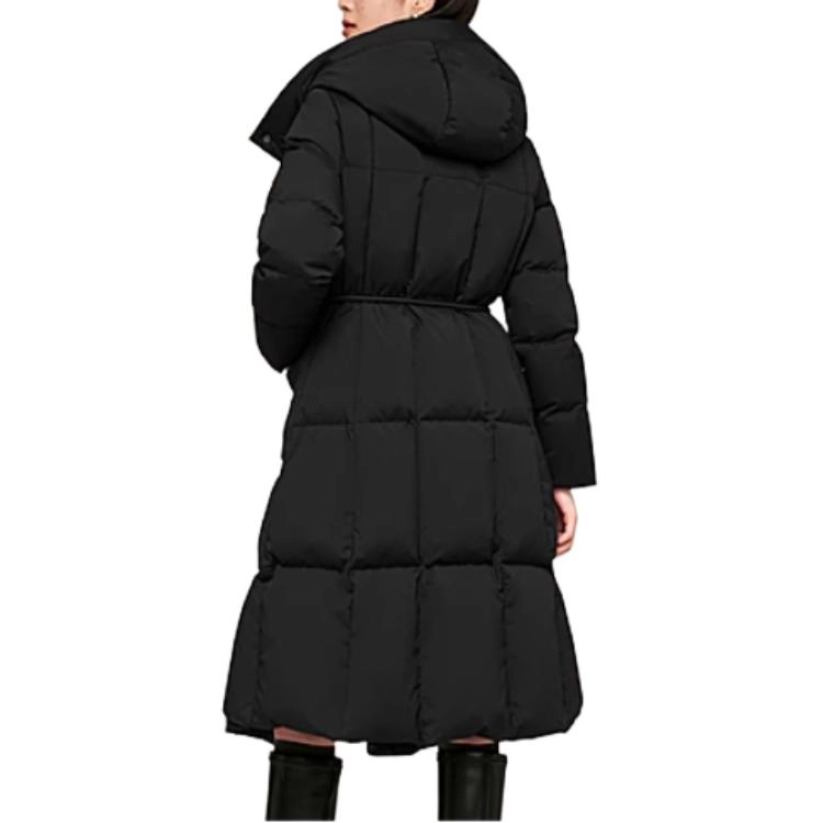 波司登 连帽长款舒适纯色连帽休闲长袖羽绒服 女款
