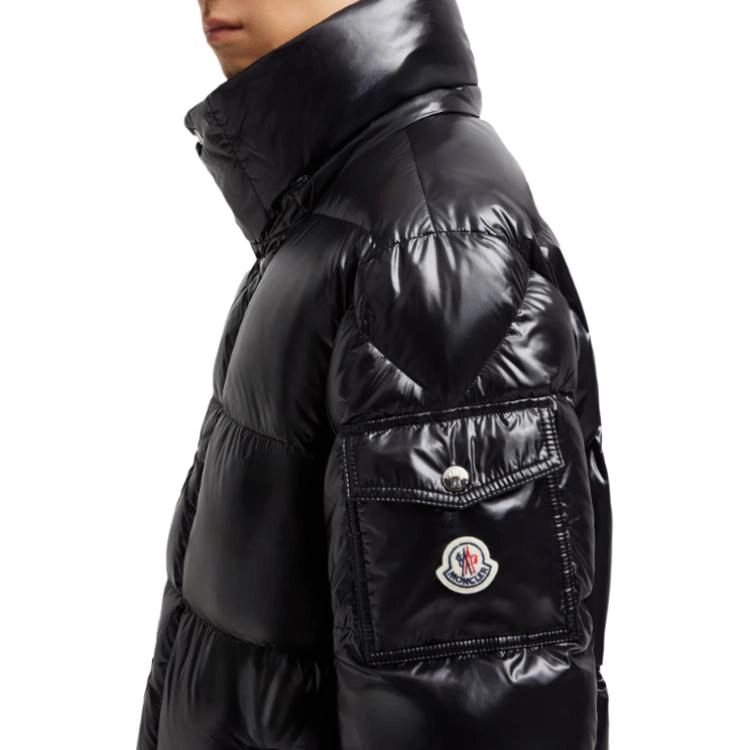 Moncler Hanoverian Hooded Square-Quilted Long Down Jacket