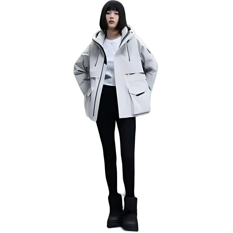 美力城 时尚长款加厚情侣羽绒服 男女同款