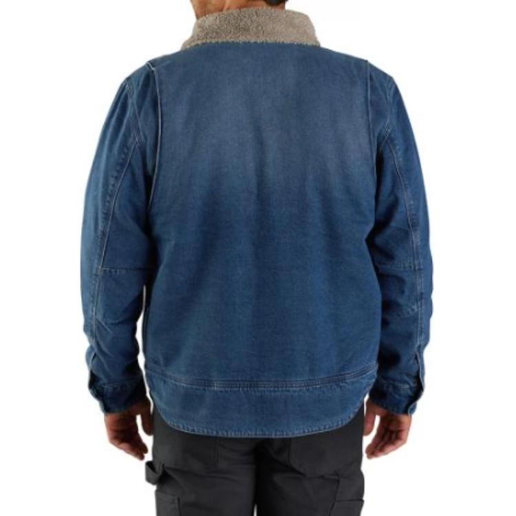 Carhartt 105478 Denim Sherpa-Lined Jacket Relaxed Fit Beech