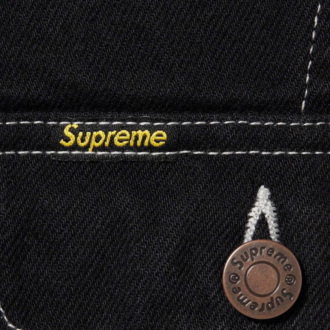 Supreme FW23 WEEK2 RADIAL EMBROIDERED DENIM TRUCKER JACKET Logo