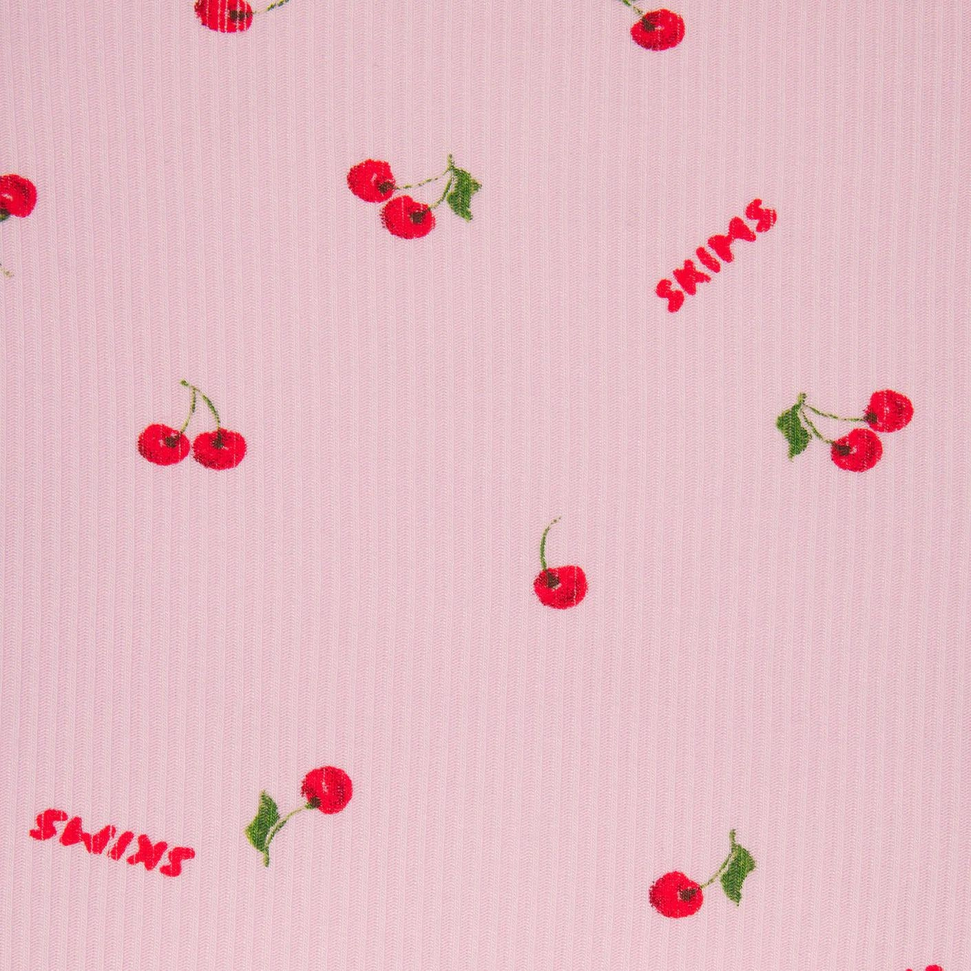 SKIMS SOFT LOUNGE SPLIT NECK TANK CHERRY BLOSSOM PRINT