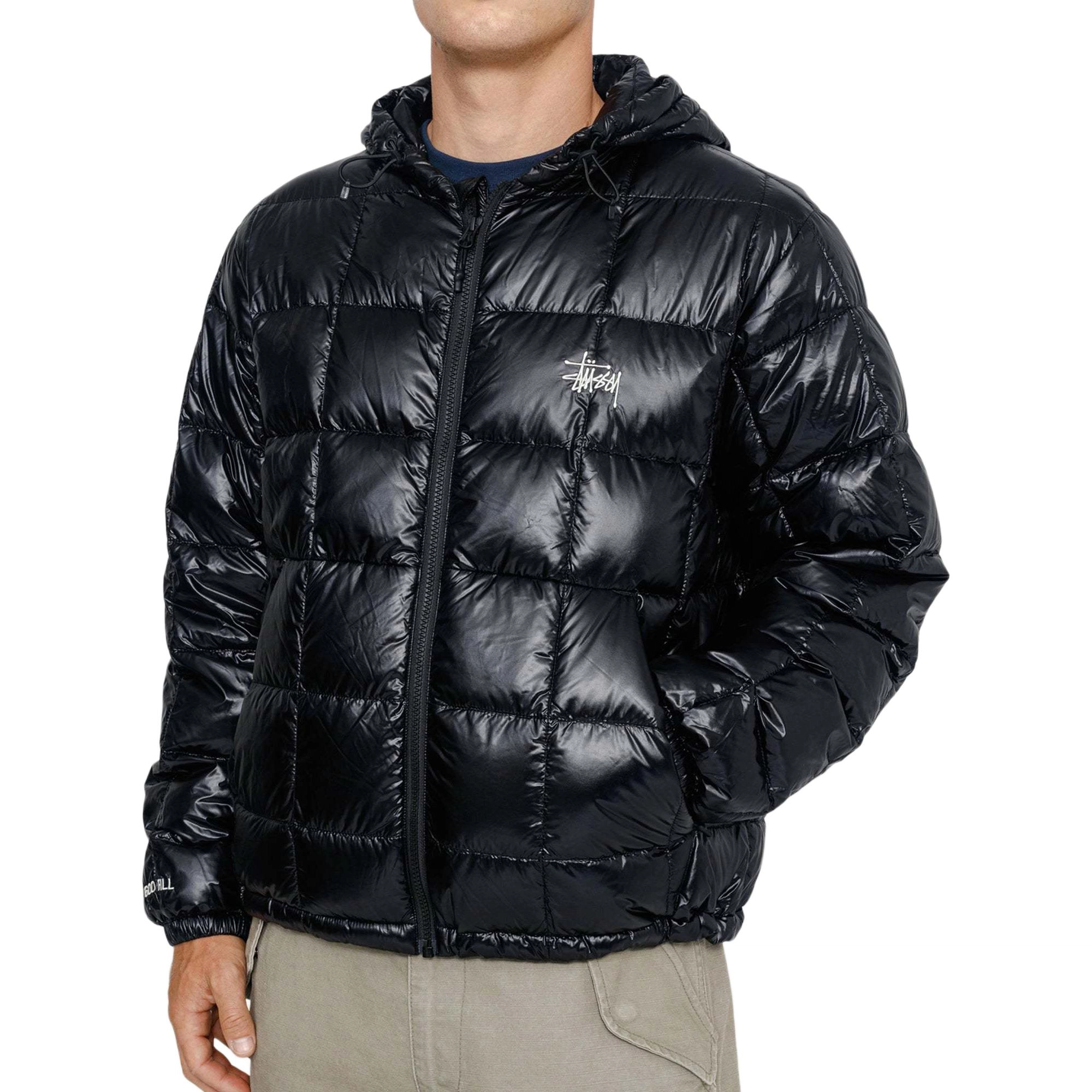 Stussy FW24 MIDWEIGHT HOODED PUFFER logo