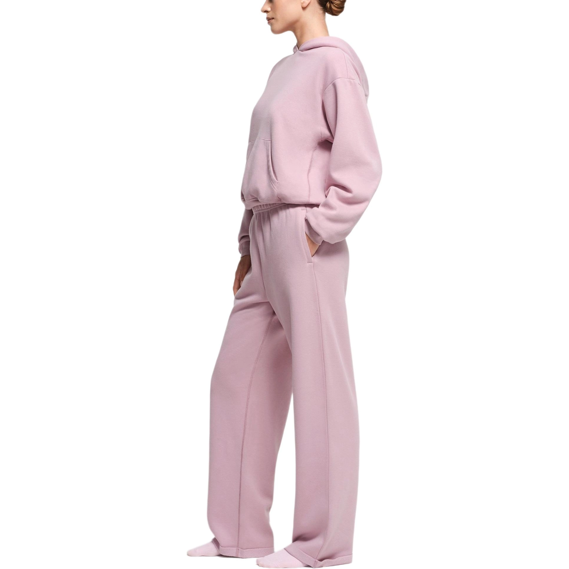 SKIMS FW24 COTTON FLEECE CLASSIC STRAIGHT LEG PANT DUSK