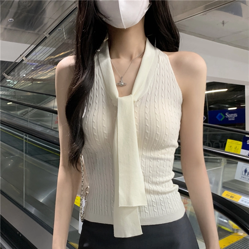 缪斯的诱惑 背心露背高级感无袖挂脖吊带 女款
