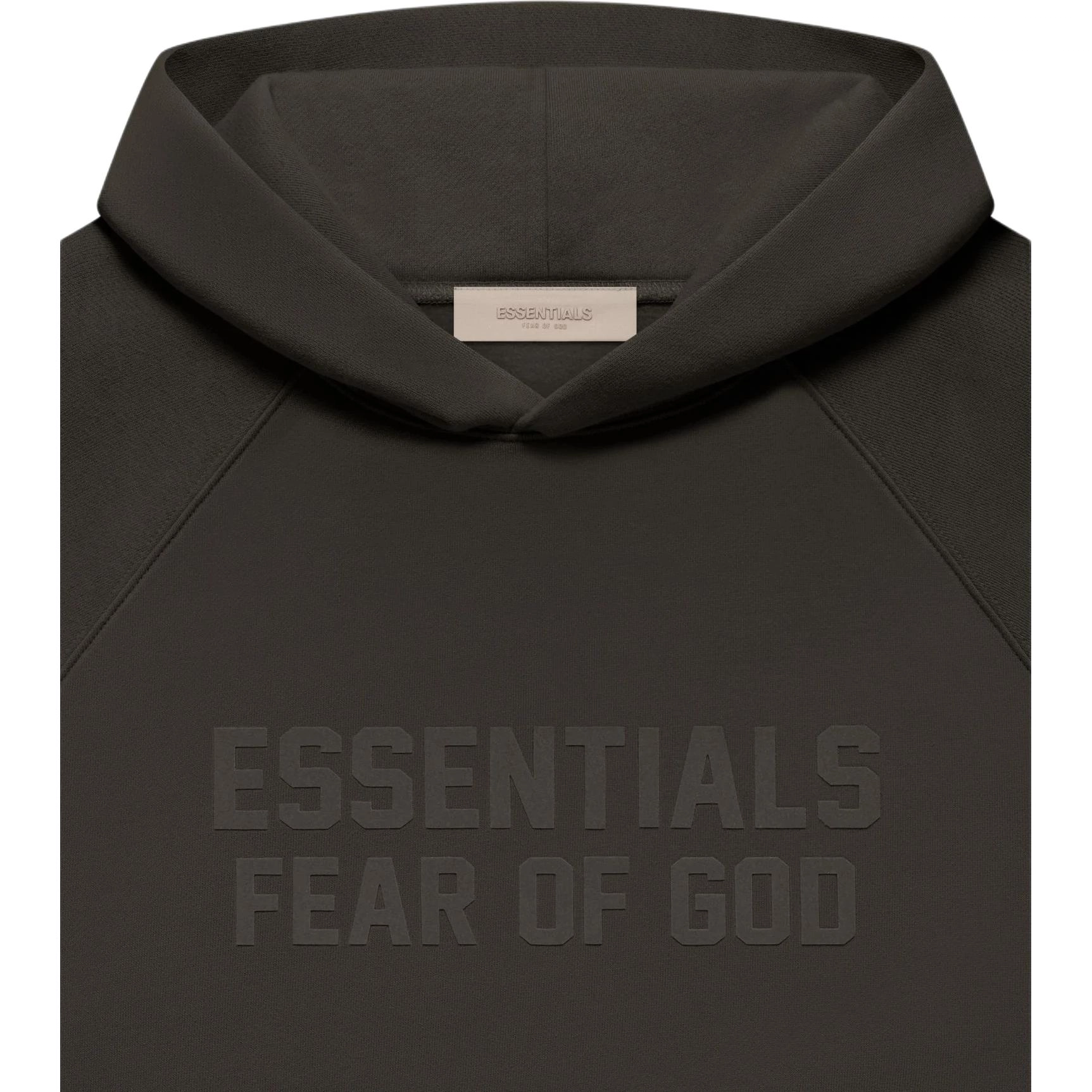Fear of God Essentials FW22 Essentials Hoodie Wood Off Black Logo