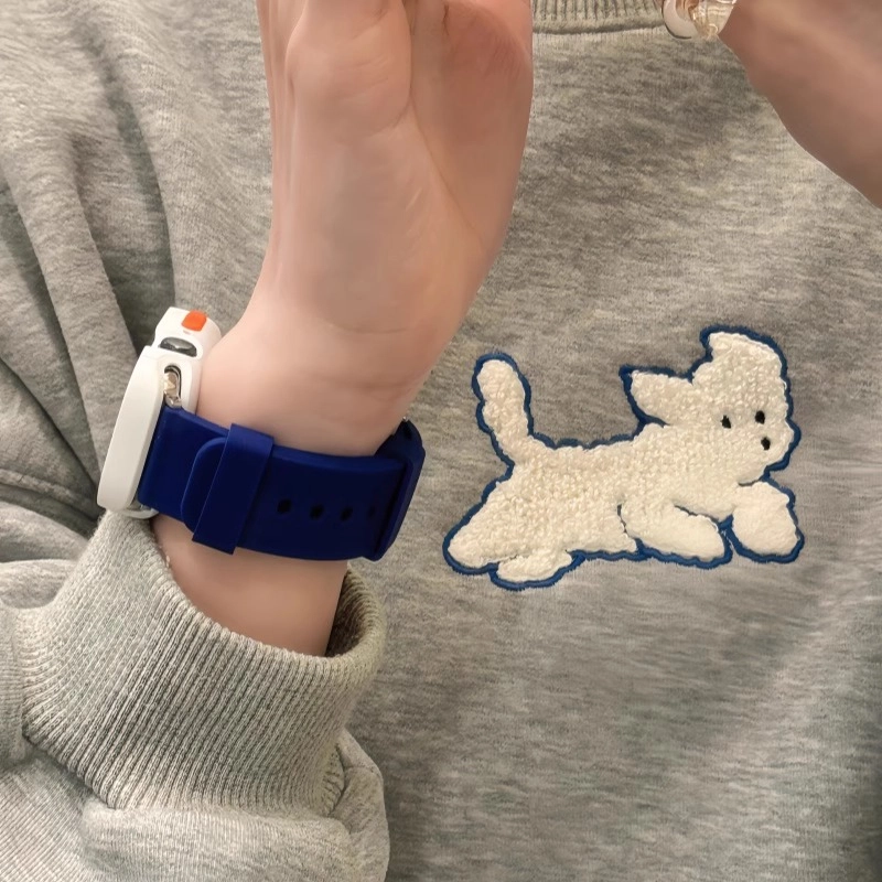 卫欣 苹果适用 手表表带 硅胶材质 撞色运动硅胶表带男女通用