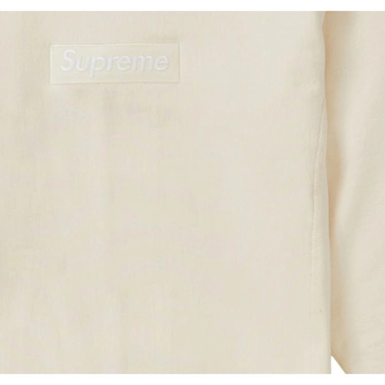 Supreme FW18 Box Logo Crewneck Natural