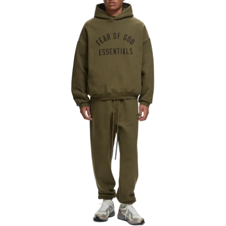Fear of God Essentials Fall24 BACK TO SCHOOL Fleece Hoodie OLIVE