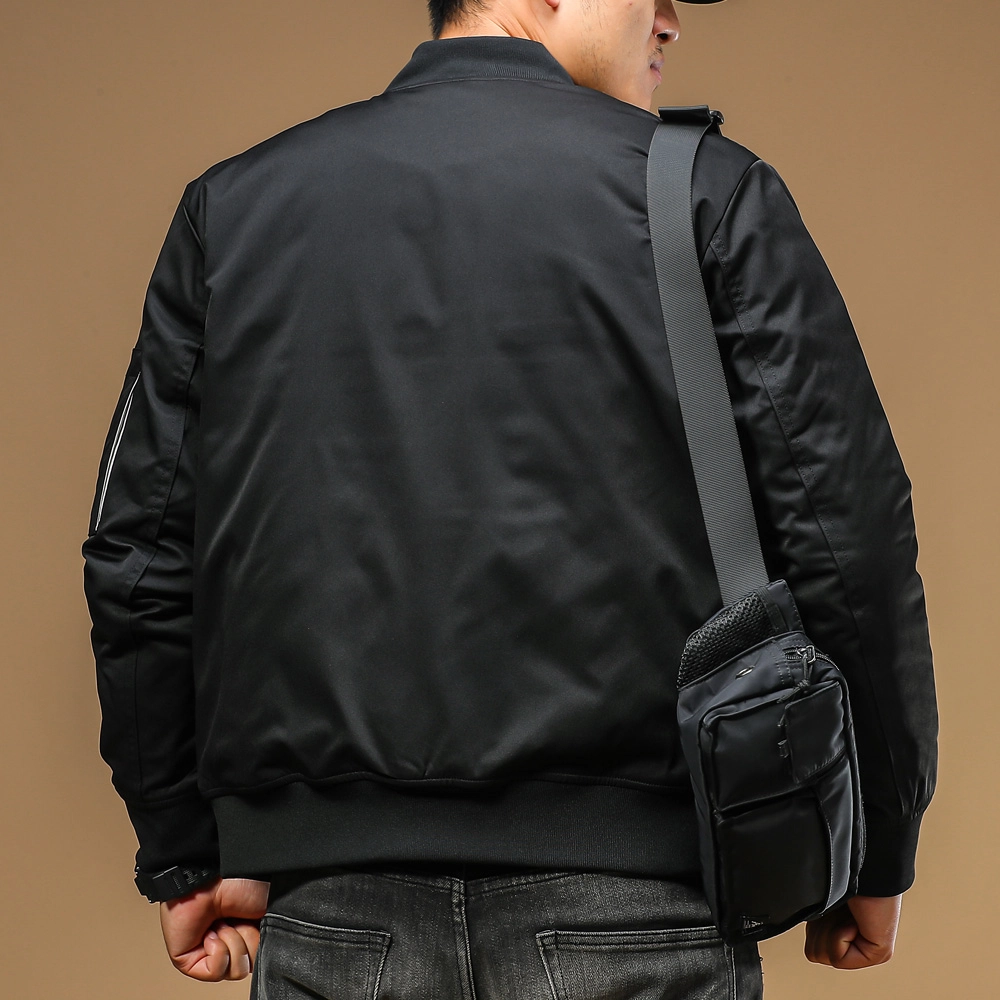 季言 外套加厚飞行员休闲潮流棒球领棉服 男款