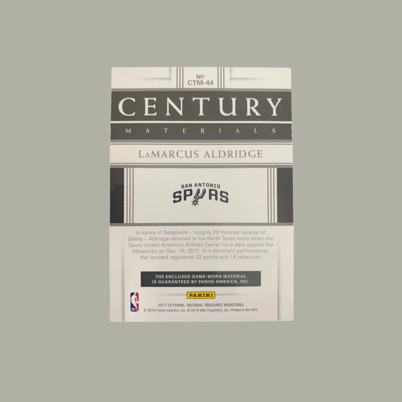 PANINI 2017-18 century patch 2525