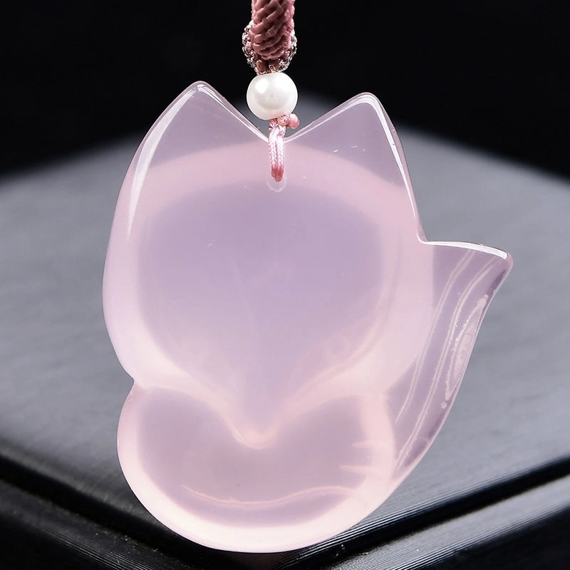 赐帛 浪漫玉狐 新中式玉妲己吉祥如意平安顺遂复古简约小众设计桃花轻奢时尚高级感转运珠精美礼盒#好运 玉髓 项链 男女同款情侣款