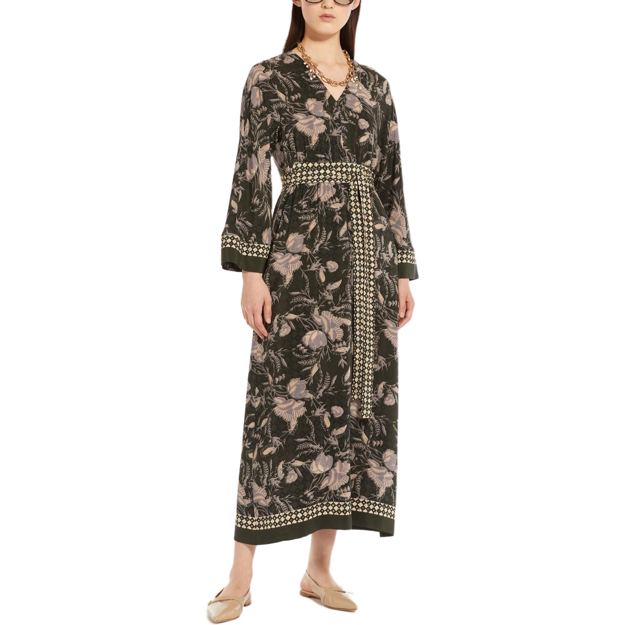 MaxMara Fedra Printed Crepe De Chine Dress V