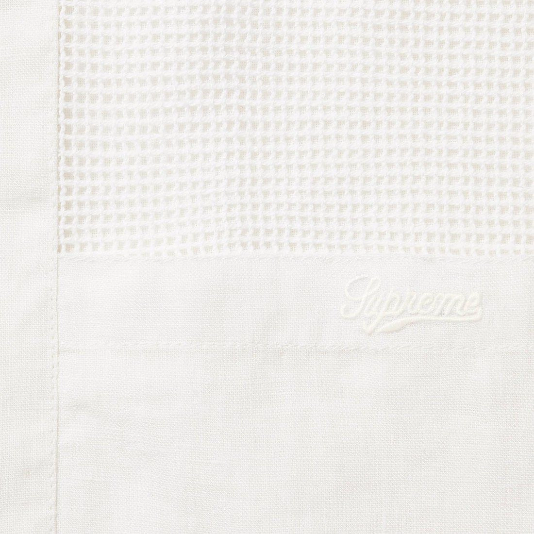 Supreme SS24 WEEK18 MESH PANEL LINEN SS SHIRT