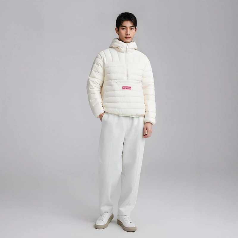 Supreme FW23 WEEK7 MICRO DOWN HALF ZIP HOODED PULLOVER