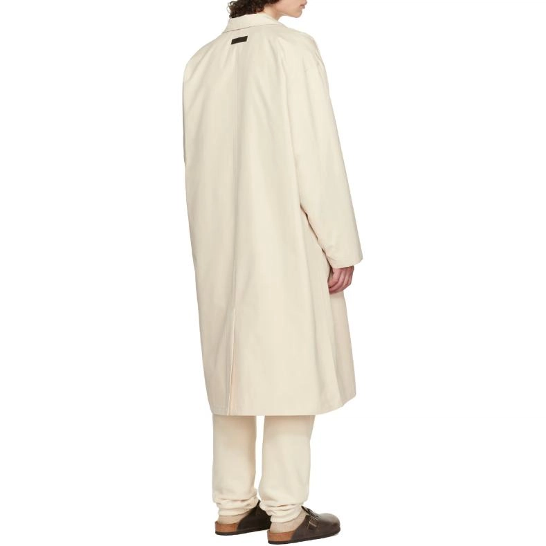 Fear of God Essentials FW22 Long Coat Egg shell