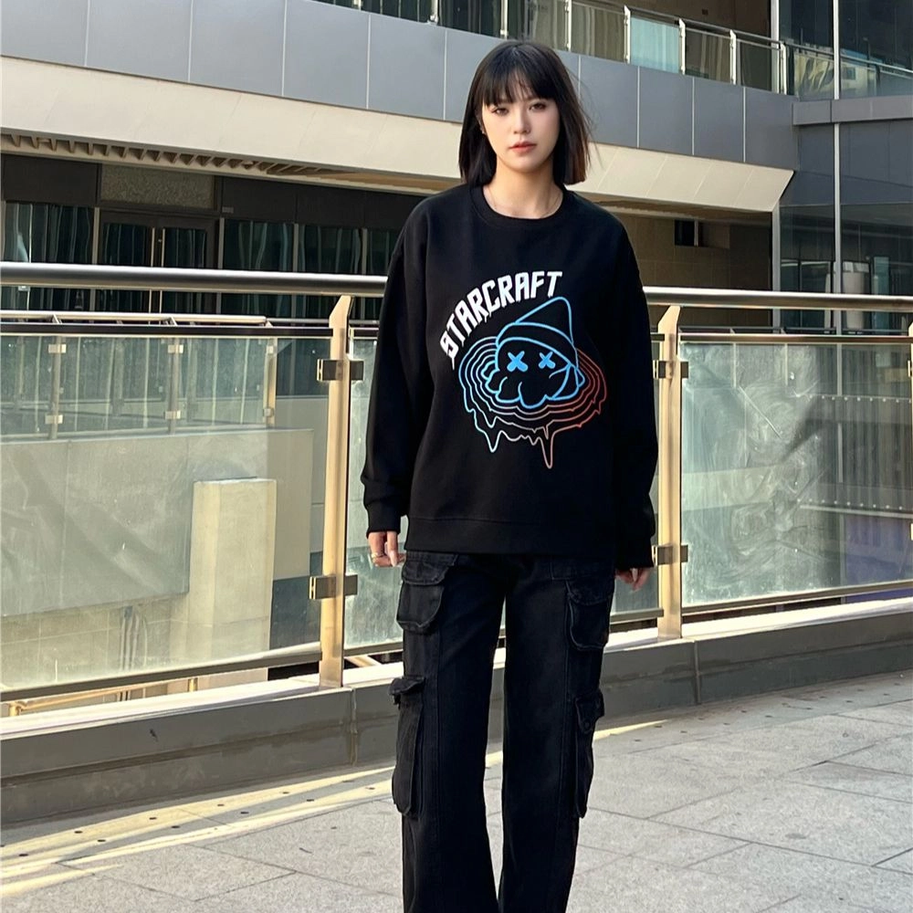 星际者 宽松休闲圆领卫衣 男女同款 加绒加厚可选