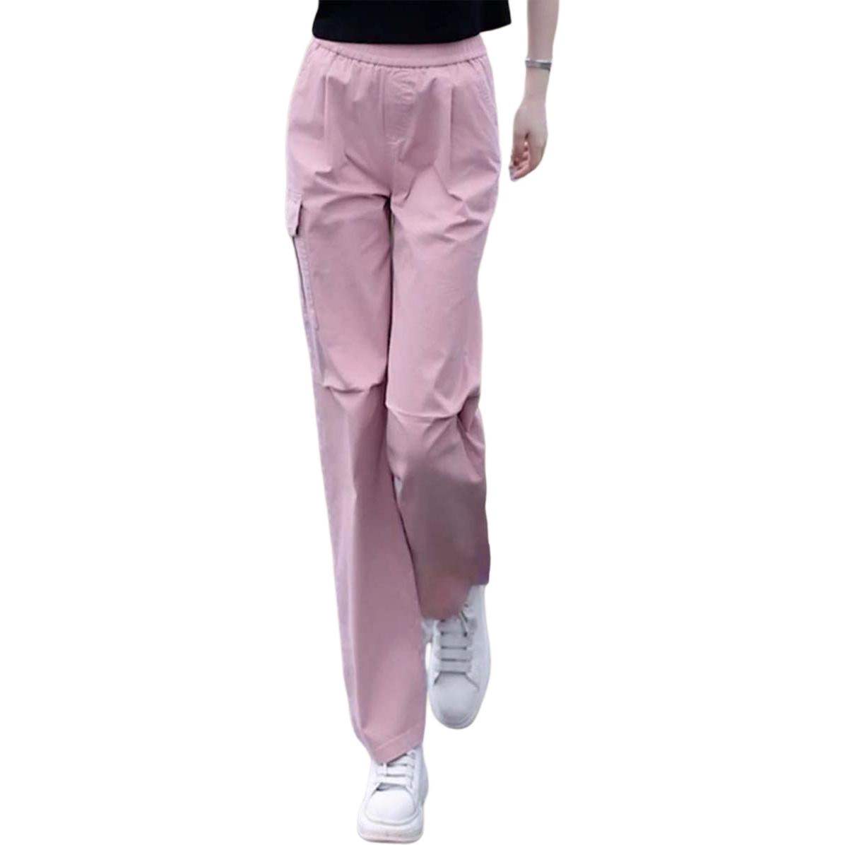 恒源祥 时尚运动休闲显瘦直筒宽松工装裤 女款