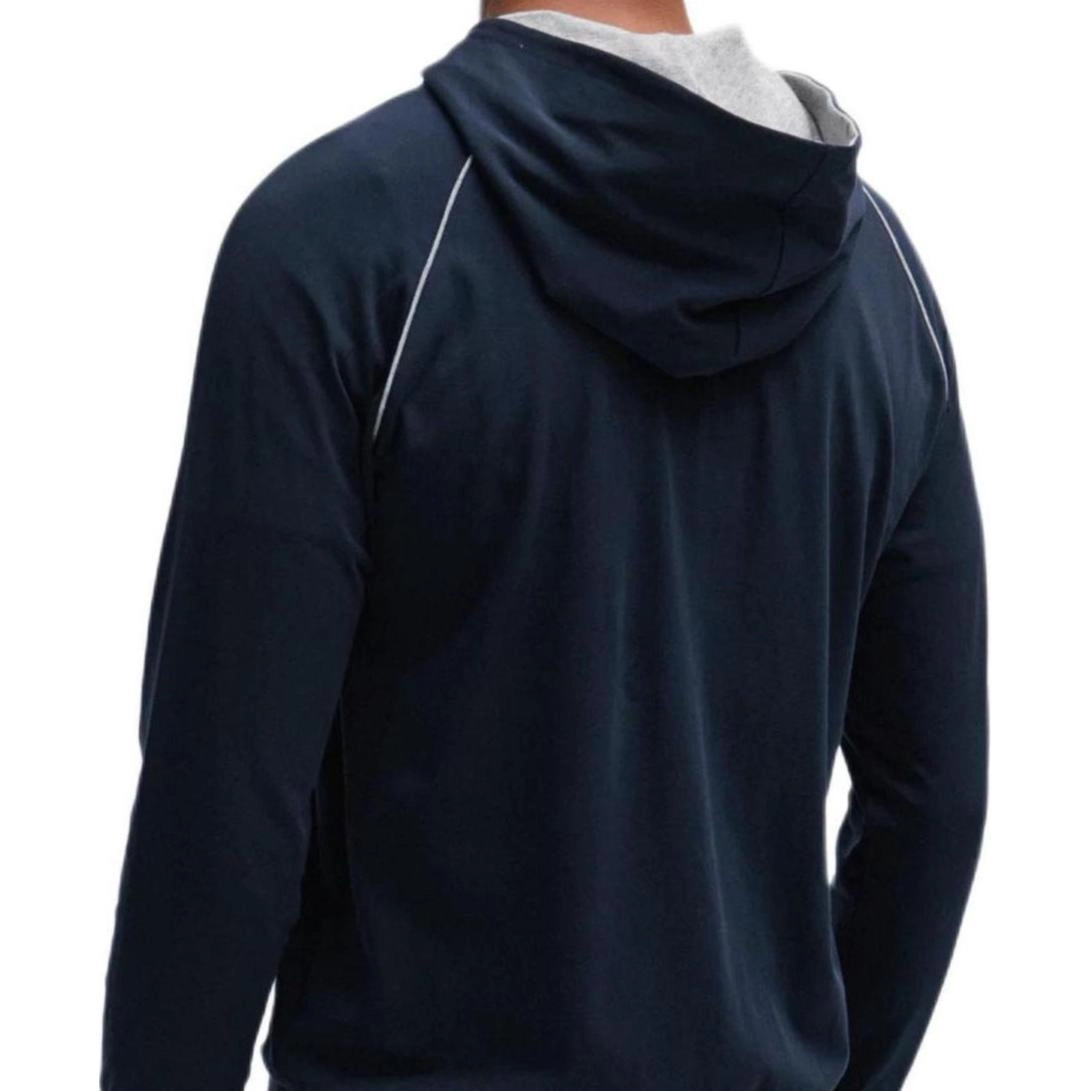 HUGO BOSS Stretch-Cotton Zip-Up Hoodie With Logo Detail