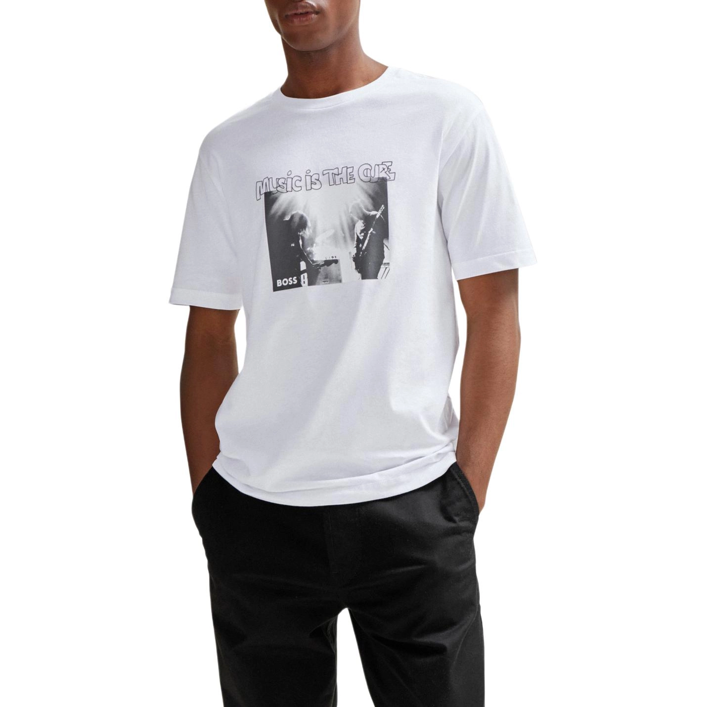 HUGO BOSS Cotton-Jersey T-Shirt With Seasonal Artwork T