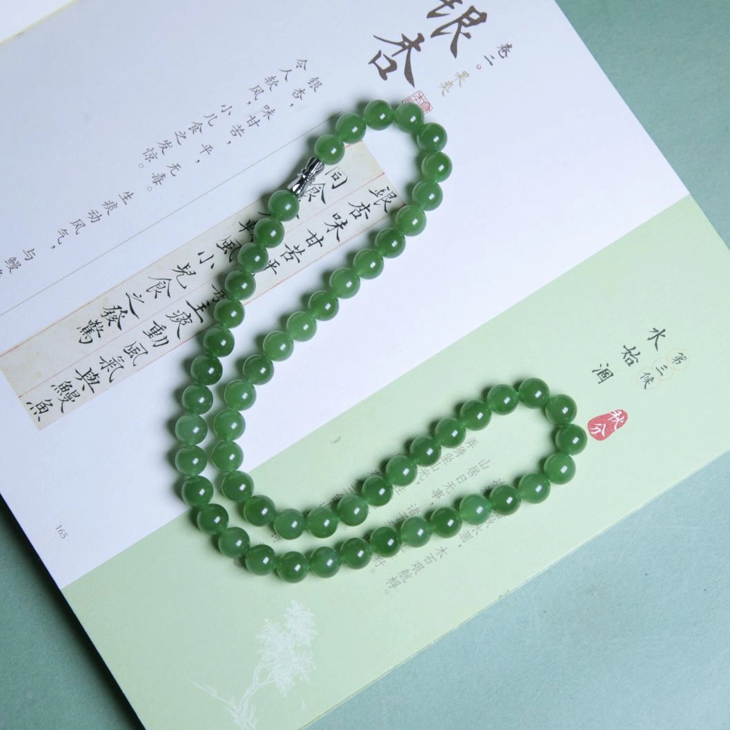 匠心琢玉 菠菜绿 国风新潮 和田玉 项链 女款 碧玉