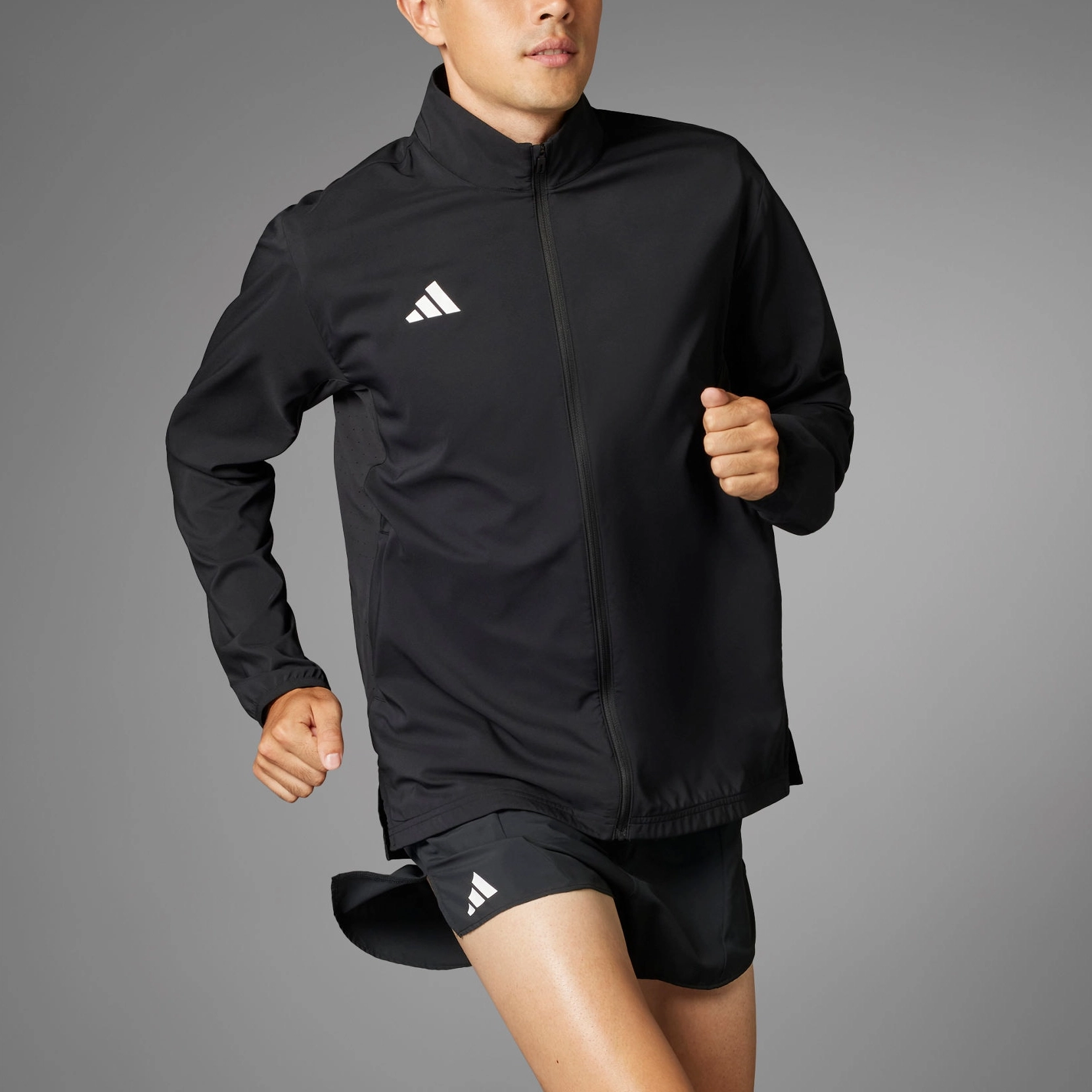 adidas Adizero Essentials Running Jacket Logo