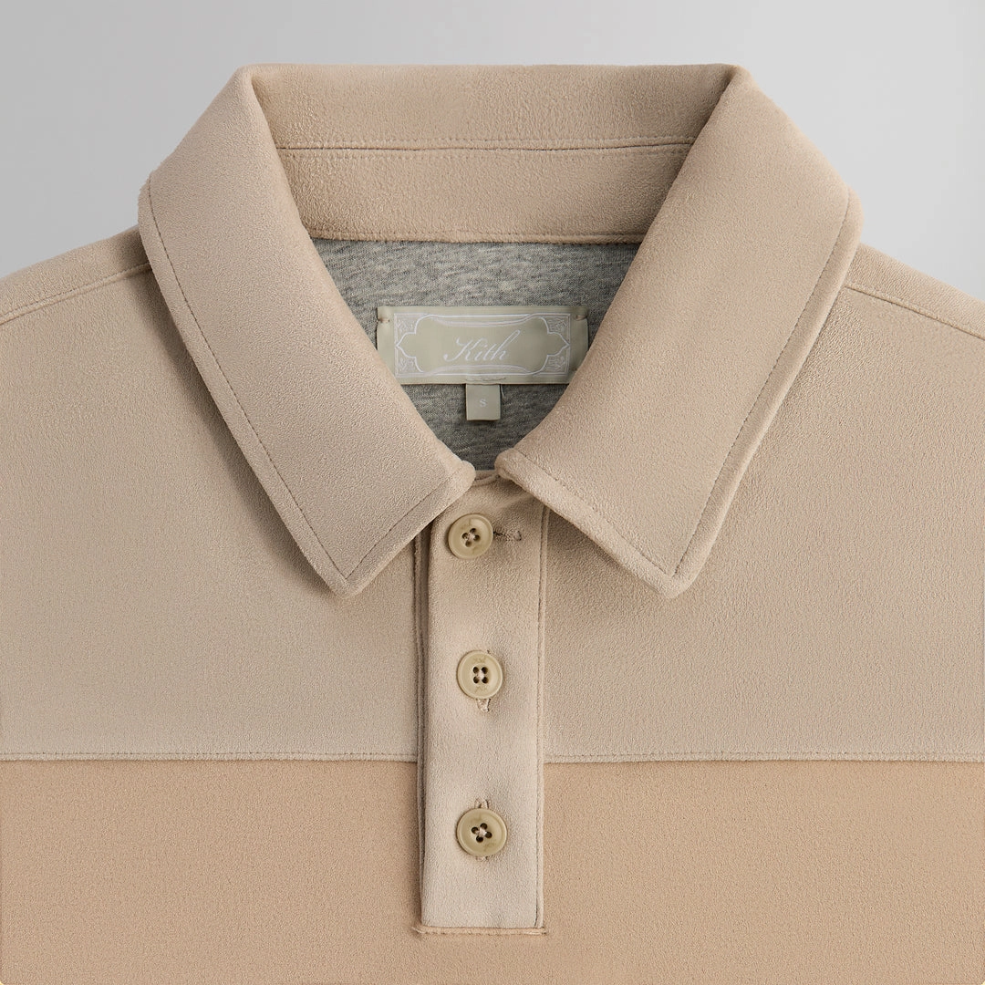 KITH FW24 Stripe Microsuede Tanner Pullover Fall 2024 Polo