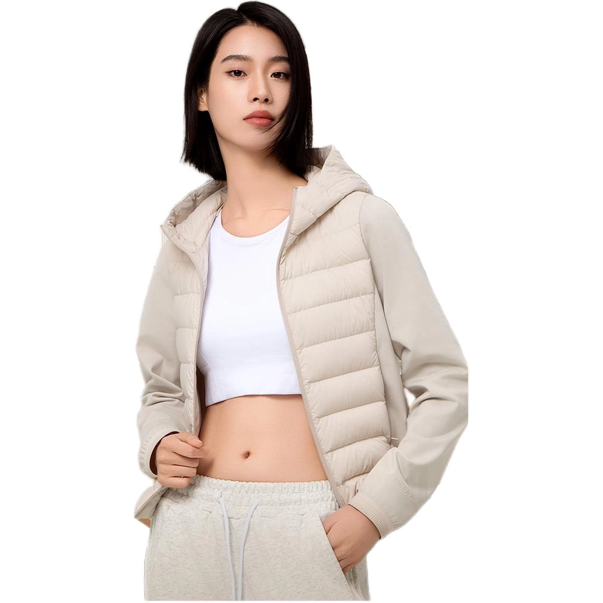 美力城 轻薄系列 保暖透气三防科技百搭修身羽绒服 女款