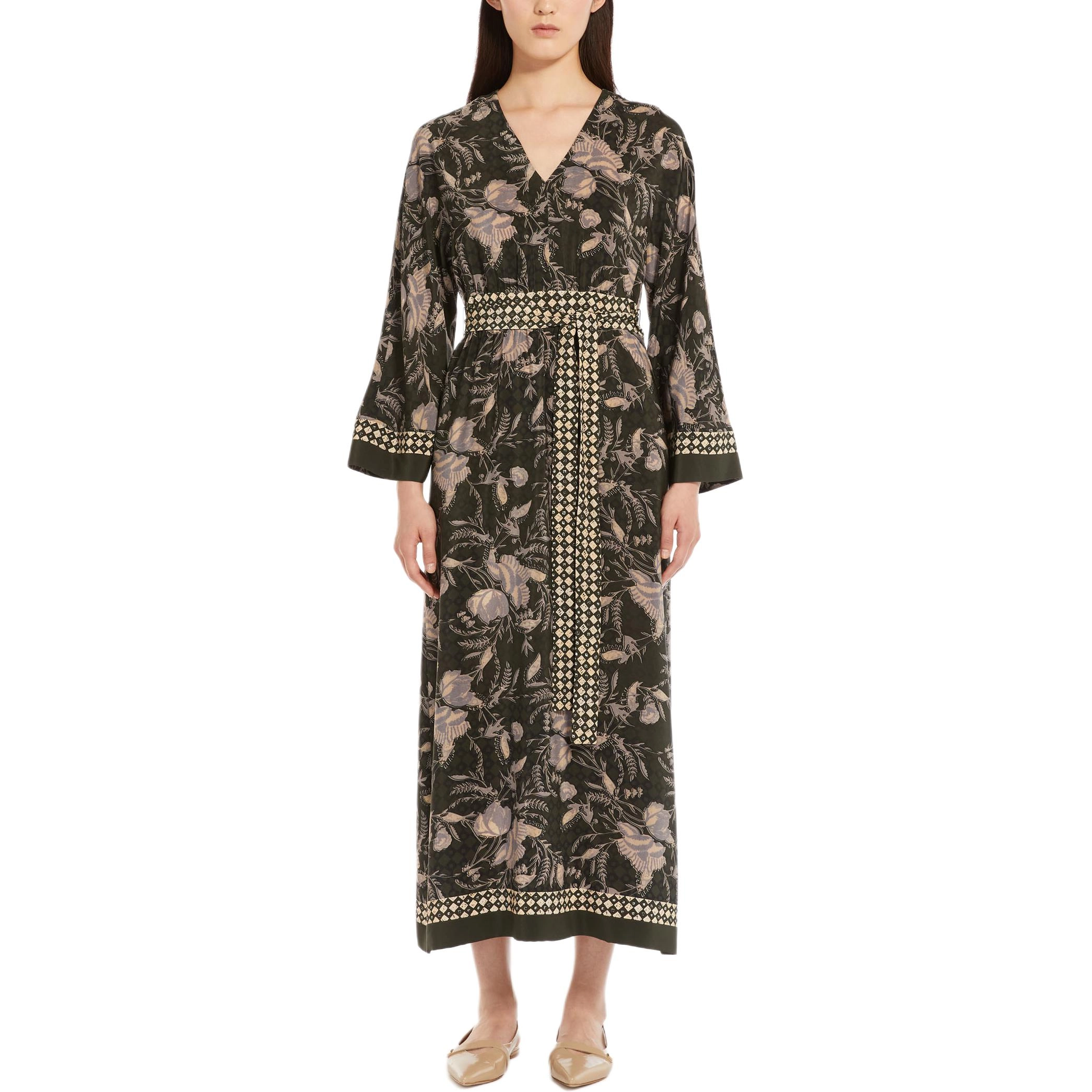 MaxMara Fedra Printed Crepe De Chine Dress V