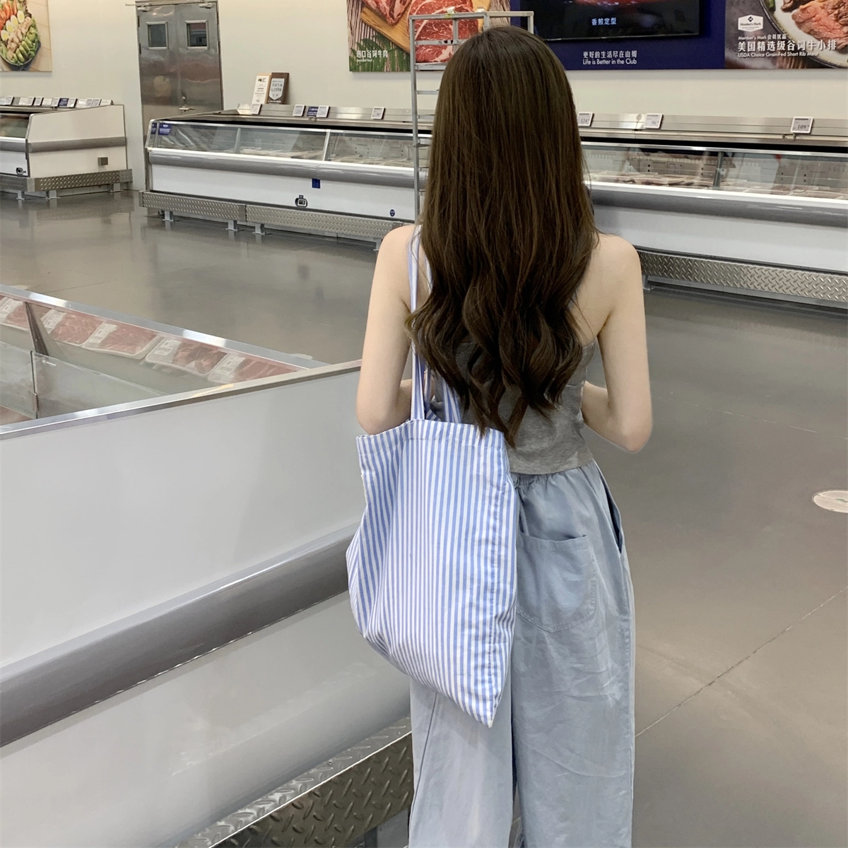 水中花 秋季韩系修身镂空蝴蝶结含胸垫短款百搭背心吊带 女款