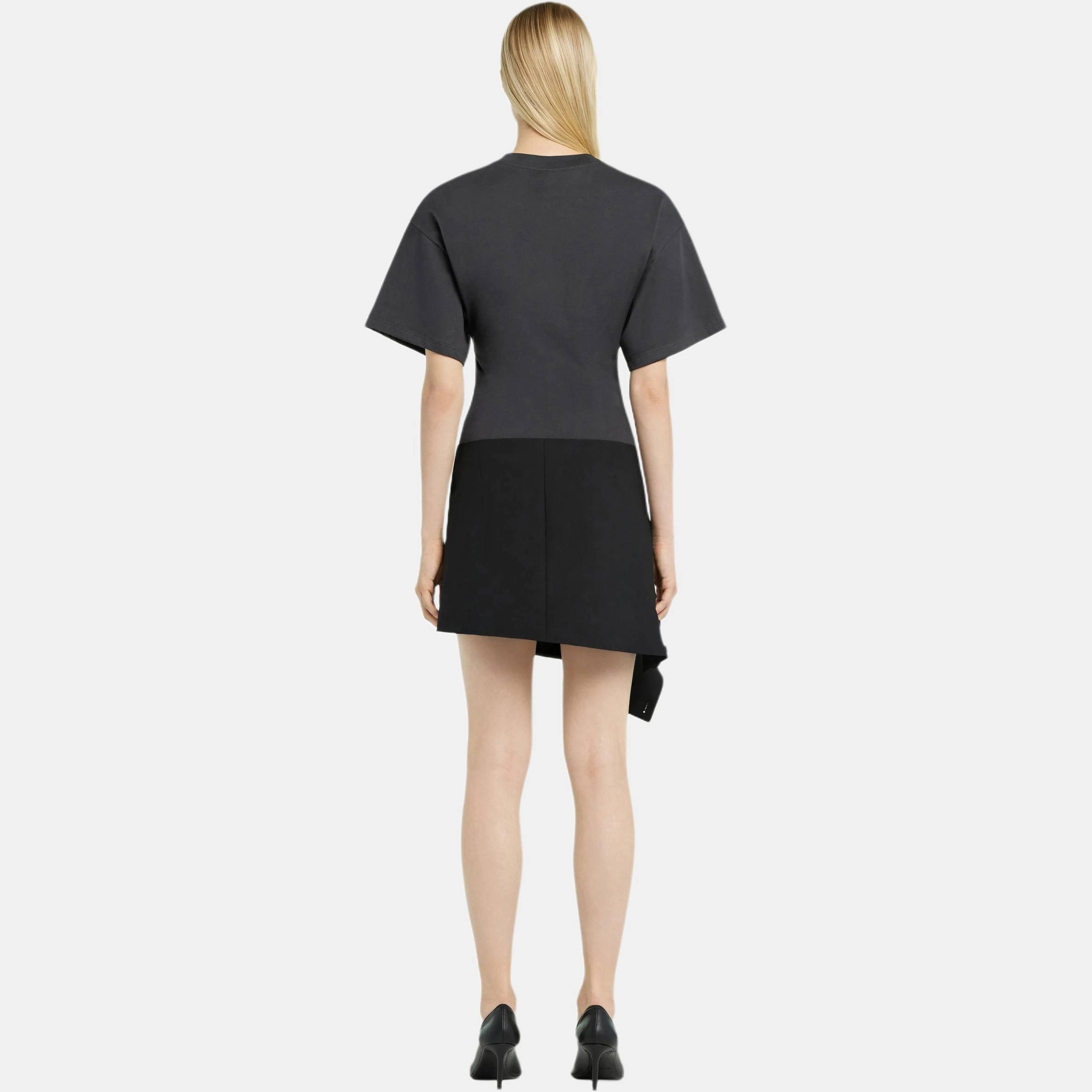 COURREGES SS25 FITTED PRINTED T-SHIRT T Stonewashed Grey