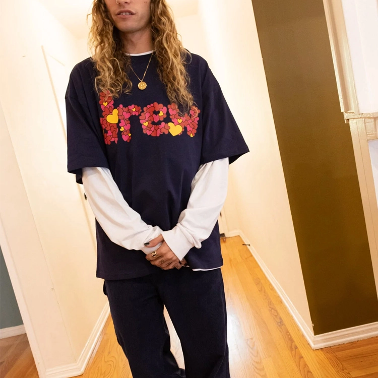 Drew House FW22 Love Drew Ss Tee Dark Navy LogoT